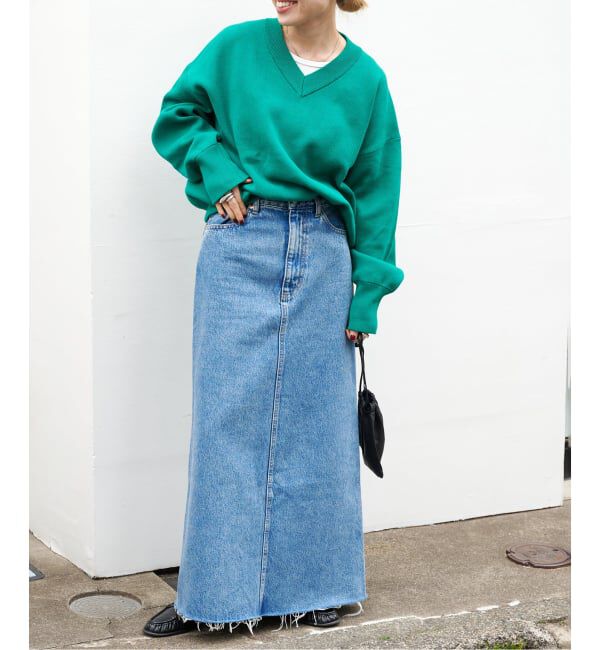 OUTDOOR PRODUCTS Usual Things「スウェットライクVネックニットプルオーバー」|ニット・セーター|