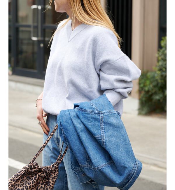 OUTDOOR PRODUCTS Usual Things「スウェットライクVネックニットプルオーバー」|ニット・セーター|