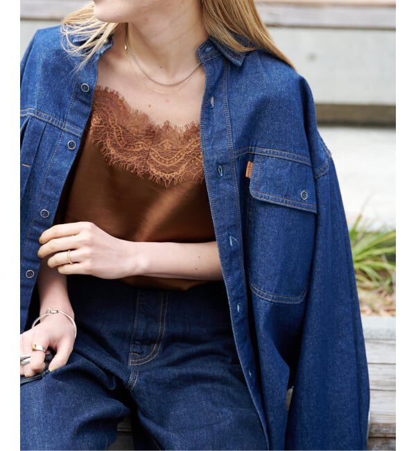 OUTDOOR PRODUCTS Usual Things「サテンレースキャミソール」|キャミソール|