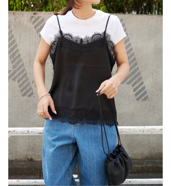 OUTDOOR PRODUCTS Usual Things「サテンレースキャミソール」|キャミソール|