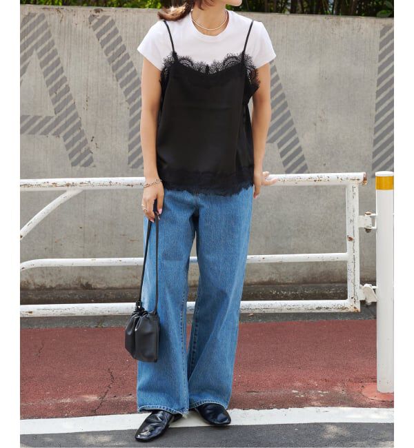 OUTDOOR PRODUCTS Usual Things「サテンレースキャミソール」|キャミソール|