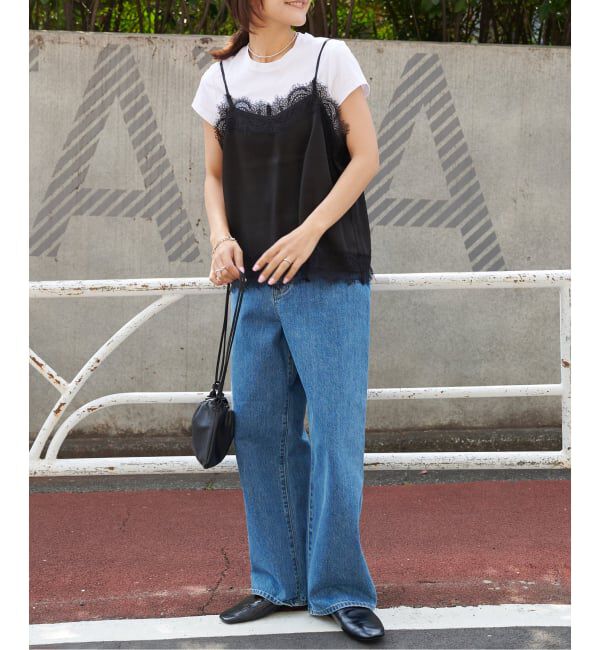 OUTDOOR PRODUCTS Usual Things「サテンレースキャミソール」|キャミソール|