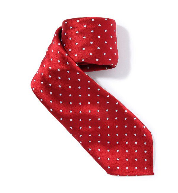 TOMORROWLAND GOODS「TOMORROWLAND シルク セッテピエゲ ドットタイ」|ネクタイ・蝶ネクタイ|レッド系