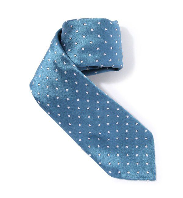 TOMORROWLAND GOODS「TOMORROWLAND シルク セッテピエゲ ドットタイ」|ネクタイ・蝶ネクタイ|ブルー系