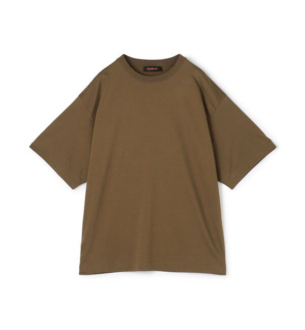 CABaN「CABaN コットン ドロップショルダークルーネックプルオーバー」|Tシャツ・カットソー|49 ダークブラウン