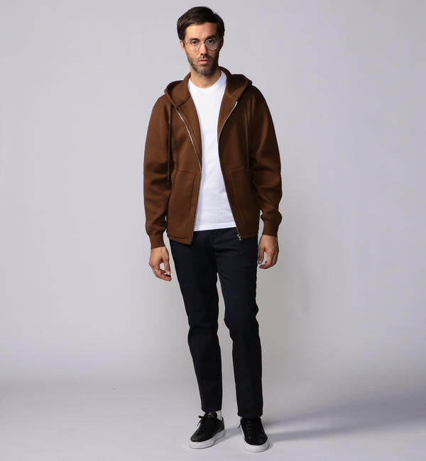 CABaN「CABaN コットンカシミヤ ジップパーカ」|ニット・セーター|