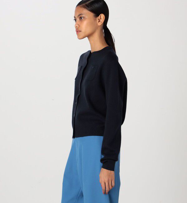 CABaN「コットンカシミヤ クルーネックカーディガン」|カーディガン|