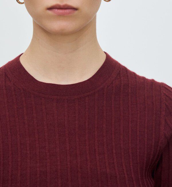 TOMORROWLAND collection「カシミヤシルクリブ ハーフスリーブプルオーバー」|ニット・セーター|