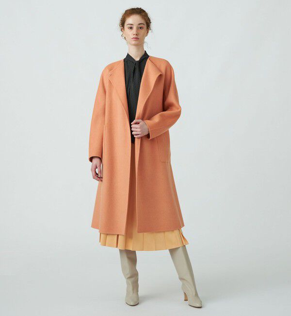 Ballsey「プレミアムウールリバー ノーカラーコート」|ノーカラーコート|