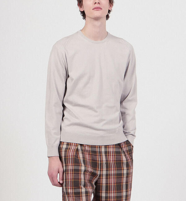 TOMORROWLAND MENS「スビンコットン クルーネックプルオーバー」|ニット・セーター|