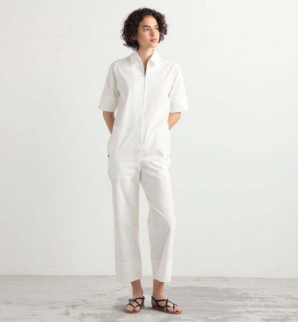 BACCA「コットンピケ ジップアップコンビネゾン」|ワンピース|