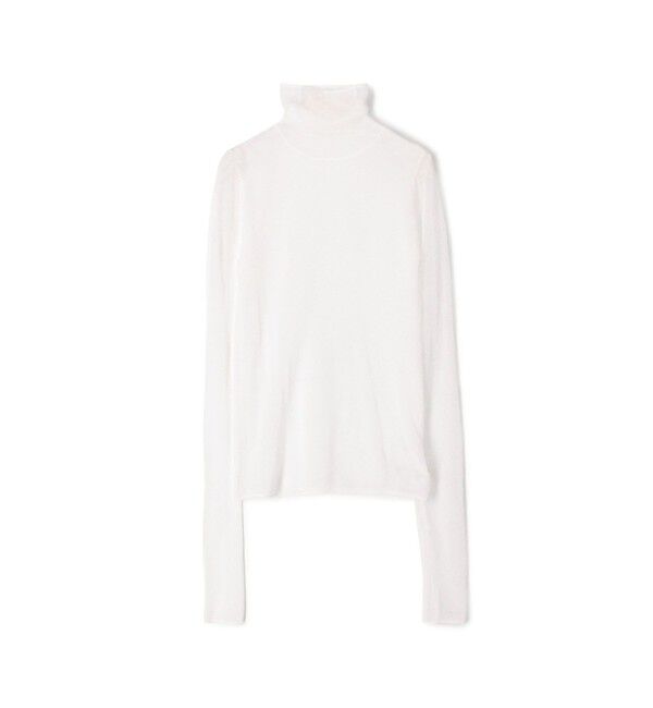 CABaN「コットンナイロン シアータートルネックプルオーバー」|ニット・セーター|11 ホワイト
