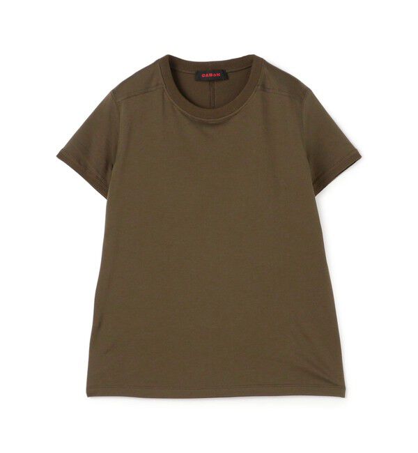CABaN「コットン リブコンビクルーネックプルオーバー」|Tシャツ・カットソー|55 カーキ