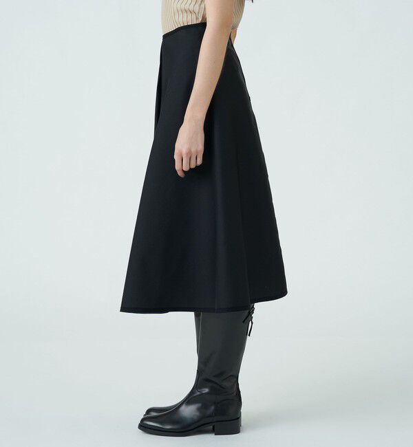 TOMORROWLAND collection「ポリエステルシルクツイルタフタ リバーシブルスカート」|フレア|