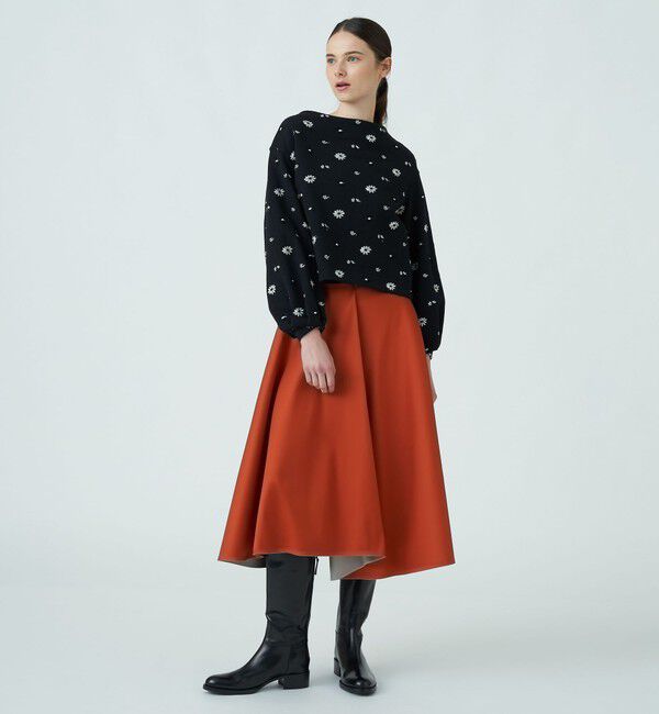 TOMORROWLAND collection「ポリエステルシルクツイルタフタ リバーシブルスカート」|フレア|