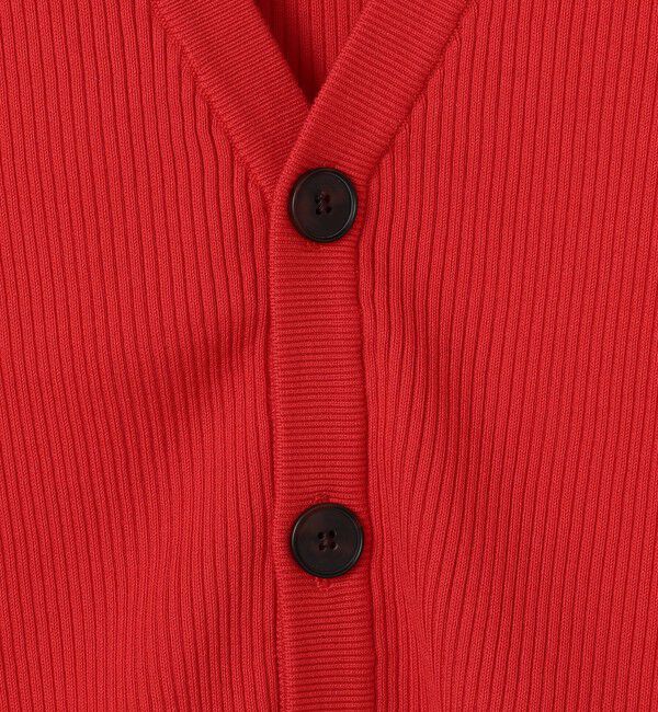 MACPHEE「コットンリブ Vネックカーディガン」|カーディガン|