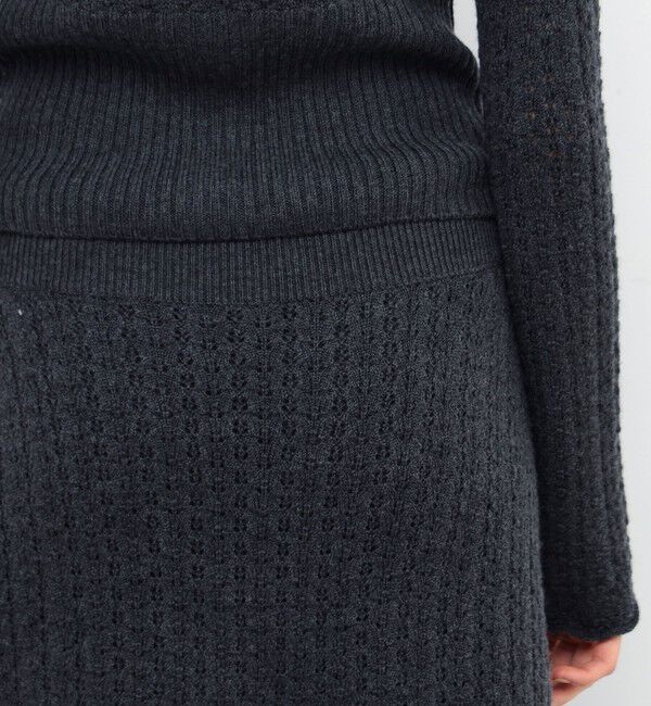 BACCA「ウールレースニットミニスカート」|スカート|