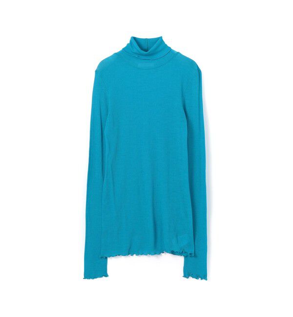 MACPHEE「テクノリブ タートルネックプルオーバー」|Tシャツ・カットソー|63 ライトブルー