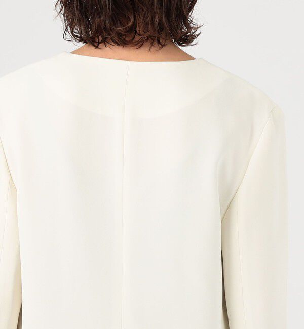 DES PRES「ライトダブルクロス ノーカラージャケット」|ノーカラージャケット|