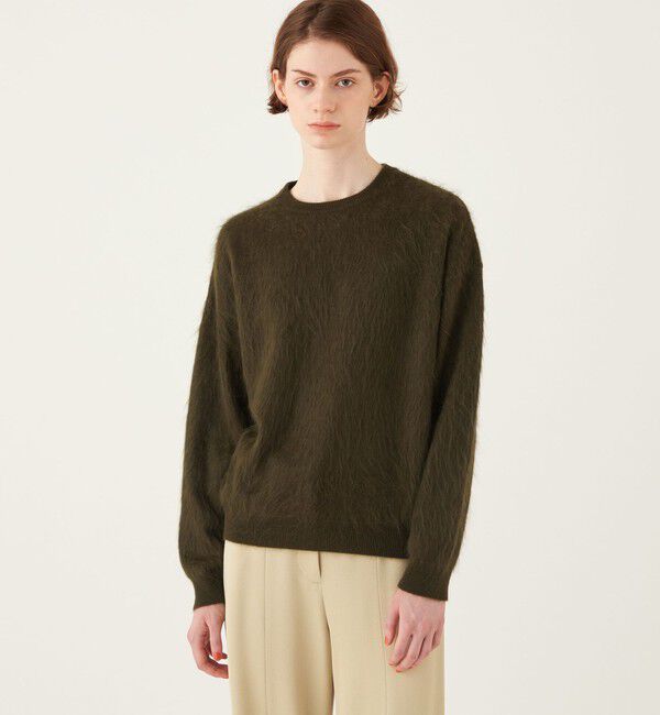 DES PRES「ピュアカシミヤファー クルーネックプルオーバー」|ニット・セーター|