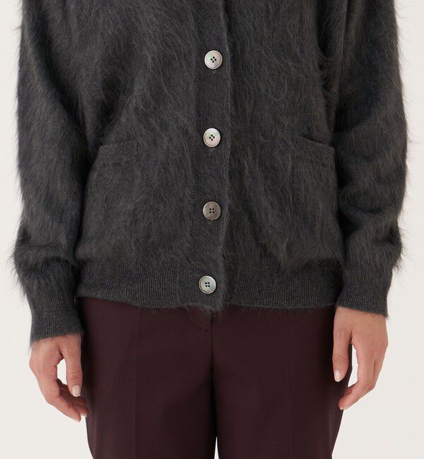 DES PRES「ピュアカシミヤファー Vネックカーディガン」|カーディガン|