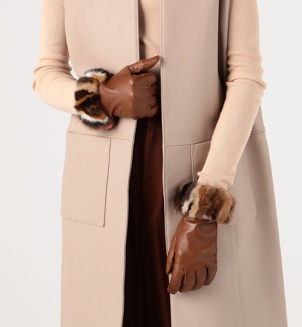 TOMORROWLAND GOODS「BRUNO CARLO ミンクファーグローブ」|手袋|