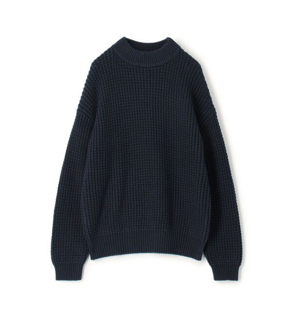 CABaN「CABaN コットンカシミヤワッフル モックネックプルオーバー」|ニット・セーター|69 ネイビー