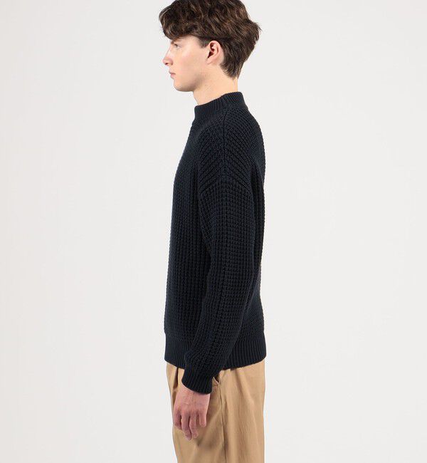 CABaN「CABaN コットンカシミヤワッフル モックネックプルオーバー」|ニット・セーター|