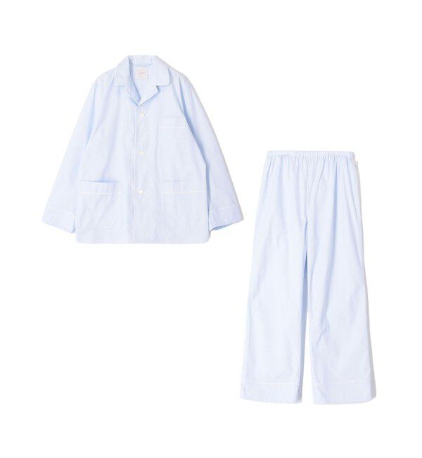 TOMORROWLAND HOME「コットンブロード パジャマ（ウィメンズ）」|ルームウェア|63 ライトブルー