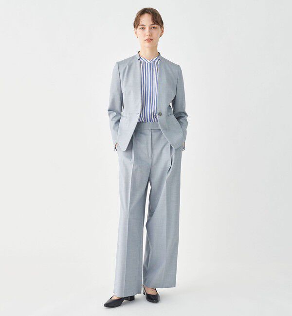 TOMORROWLAND collection「シャイニーシャーク センタープレスワイドパンツ」|その他|