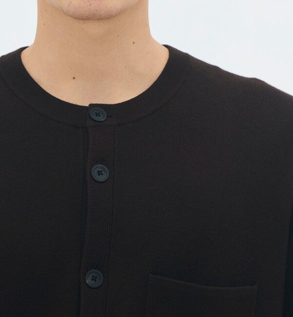 CABaN「CABaN コットンカシミヤ ポケットクルーネックカーディガン」|ニット・セーター|