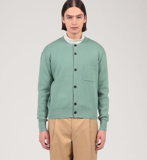 CABaN「CABaN コットンカシミヤ ポケットクルーネックカーディガン」|ニット・セーター|