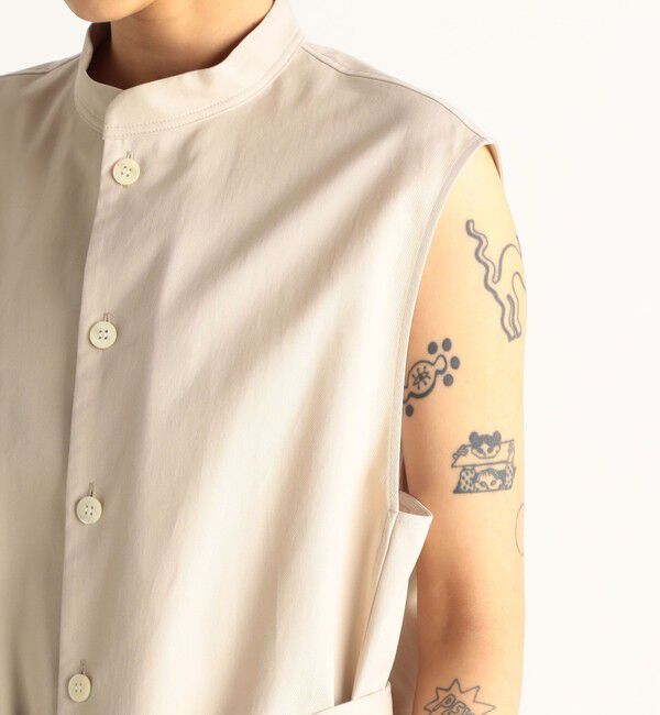 Edition「ゼニア ノースリーブシャツワンピース」|ワンピース|