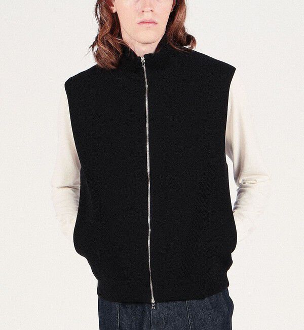 TOMORROWLAND MENS「コットンポリエステル ドライバーズベスト」|ニット・セーター|