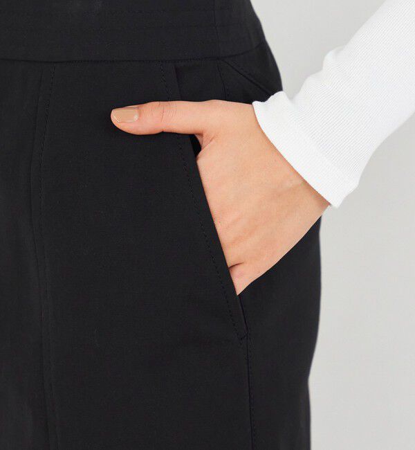 DES PRES「プレーンコットンストレッチ タイトロングスカート」|タイト|