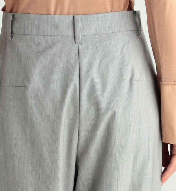 BACCA「ヘアライン タックワイドパンツ」|チノ|