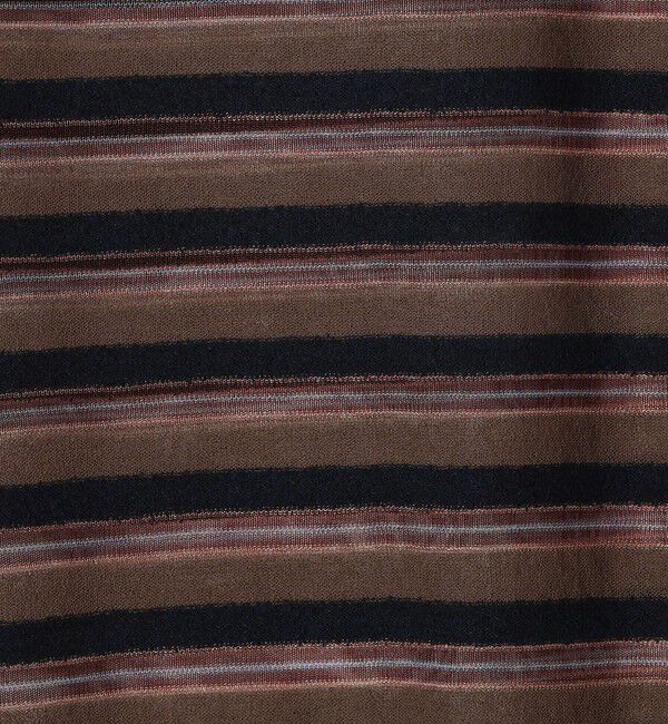 MACPHEE「シアーヤーンボーダー ノースリーブプルオーバー」|ニット・セーター|