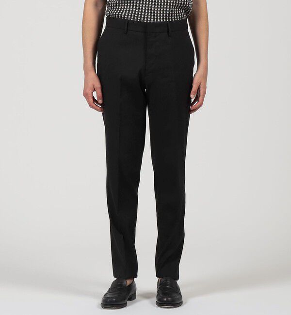 TOMORROWLAND MENS「ストレッチリネン ノープリーツスリムスラックス」|スラックス|