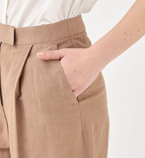 TOMORROWLAND collection「コンパクトリネン タックワイドパンツ」|その他|