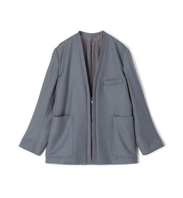 BACCA「ウールサキソニー ノーカラージャケット」|ノーカラージャケット|63 ライトブルー