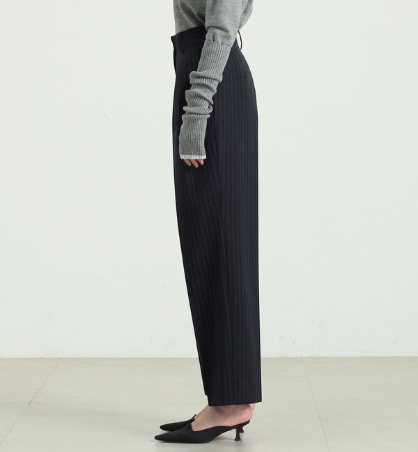 BACCA「ストライプギャバ タックワイドパンツ」|その他|