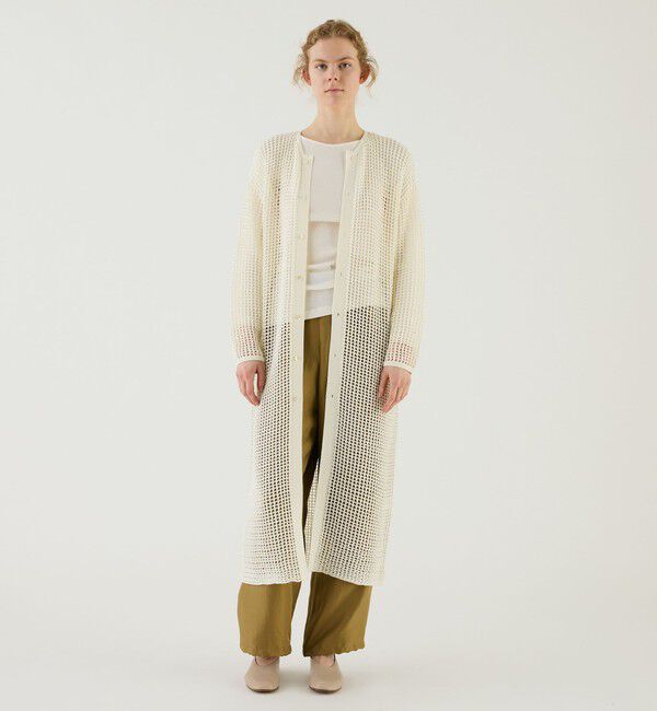 GALERIE VIE「ウールコットンメッシュ ロングカーディガン」|カーディガン|