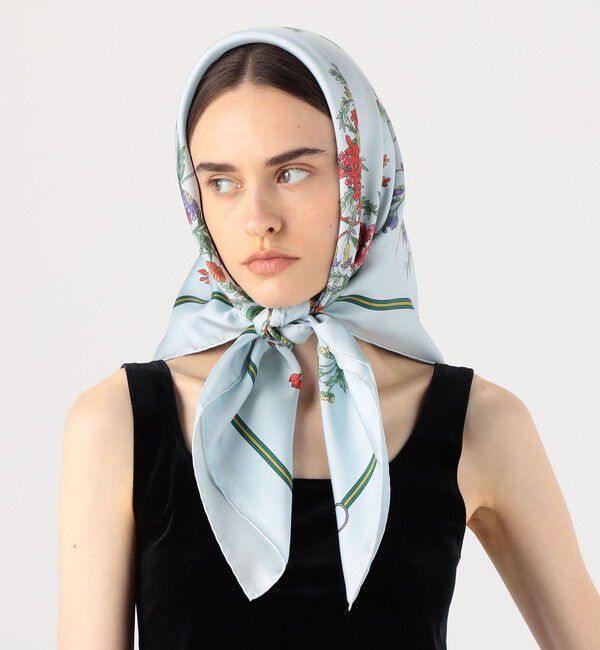 TOMORROWLAND GOODS「TOMORROWLAND フラワーシルクスカーフ」|バンダナ・スカーフ|