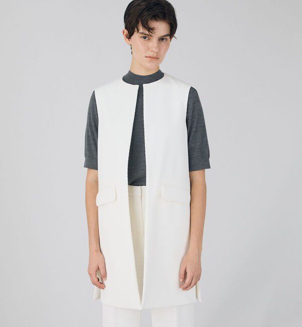 DES PRES「ツイルジャカード クルーネックジレ」|ベスト・ジレ|