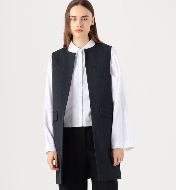 DES PRES「ツイルジャカード クルーネックジレ」|ベスト・ジレ|