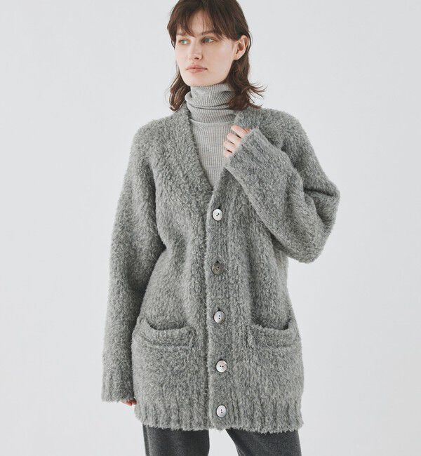 GALERIE VIE「ブリティッシュファー Vネックカーディガン」|カーディガン|