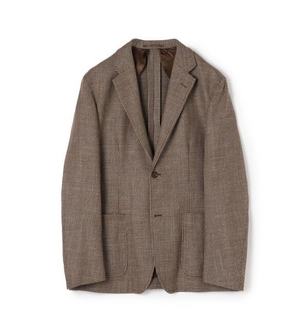 TOMORROWLAND MENS「ファンシーツイード シングルブレステッド2Bジャケット」|テーラードジャケット|48 ダークブラウン系