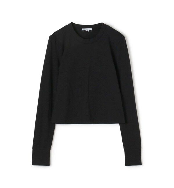 JAMES PERSE「コットンポリエステル クロップドTシャツ WMTP3925」|Tシャツ・カットソー|19 ブラック
