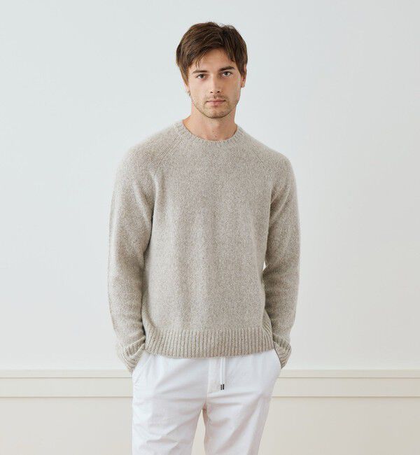 JAMES PERSE「ライトテクスチャードカシミヤ ラグランスリーブプルオーバー MLTC3705」|ニット・セーター|
