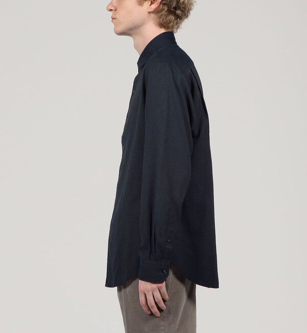 TOMORROWLAND MENS「コットンカシミヤ ワイドスプレッドカラーシャツ」|シャツ・ブラウス|